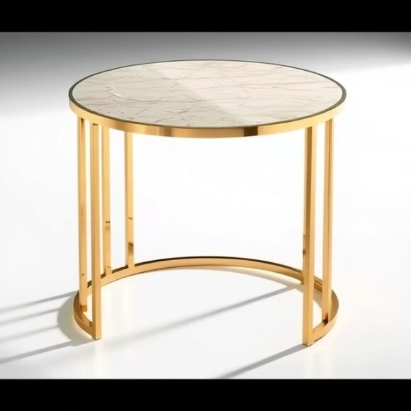 table 50 x 40 cm code x01 round pvd